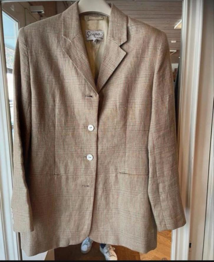 Prachtige 100% linnen blazer Scapa maat 38, Kleding | Dames, Jasjes, Kostuums en Pakken, Zo goed als nieuw, Jasje, Maat 38/40 (M)