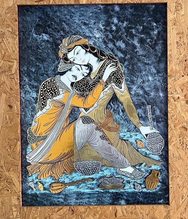 Schilderij Layla en Manjun, Antiek en Kunst, Kunst | Schilderijen | Modern, Ophalen of Verzenden