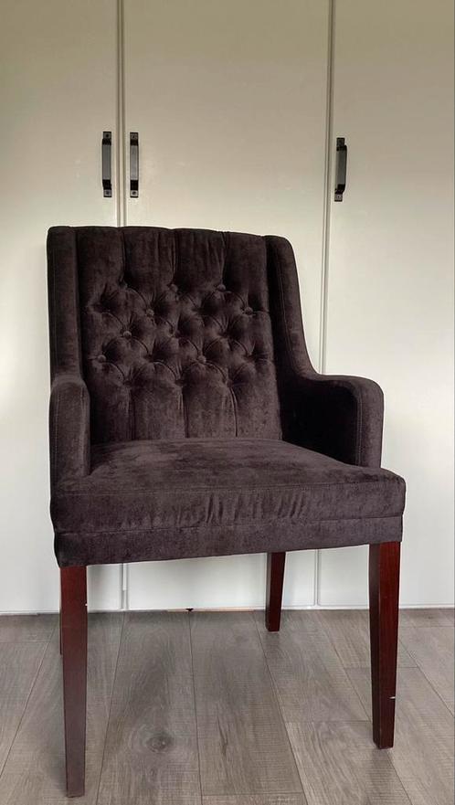 Mooie zwarte velvet stoel van Oláv, Huis en Inrichting, Stoelen, Zo goed als nieuw, Eén, Stof, Zwart, Ophalen