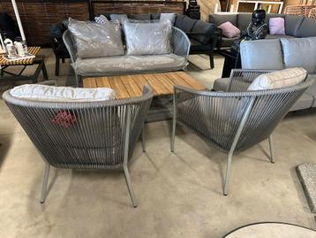 uitverkoop !!   Sofa lounge / tuinset antraciete aluminium beschikbaar voor biedingen