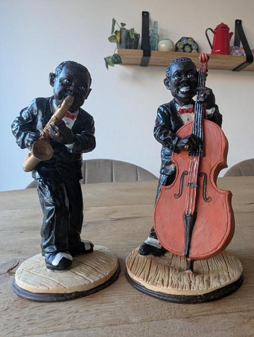 2 beelden Amerikaanse Jazz orkest, Verzamelen, Beelden en Beeldjes, Zo goed als nieuw, Mens, Ophalen of Verzenden