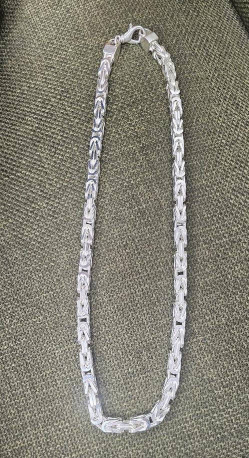 Koningsketting zilver 925 massief, Sieraden, Tassen en Uiterlijk, Kettingen, Nieuw, Zilver, Zilver, Ophalen of Verzenden