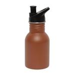 Drinkfles Fles Drinkbeker RVS Effen Bruin Petit Monkey, Ophalen of Verzenden, Nieuw