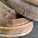 Antieke Zweedse houten ronde  bakken, Ophalen of Verzenden
