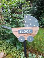 Houten Geboortebord - Kinderwagen, Ophalen, Gebruikt, Geboortebord