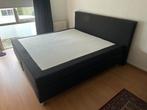 Boxspring antraciet 200cm x 210cm, Ophalen, Gebruikt, 210 cm, Tweepersoons