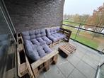 Palletbank met kussens - Loungeset, Tuin en Terras, Ophalen, 5 zitplaatsen, Gebruikt, Steigerhout