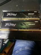 Kingston fury beast DDR4 32GB (2x16GB), Computers en Software, RAM geheugen, DDR4, Ophalen of Verzenden, Zo goed als nieuw, Desktop