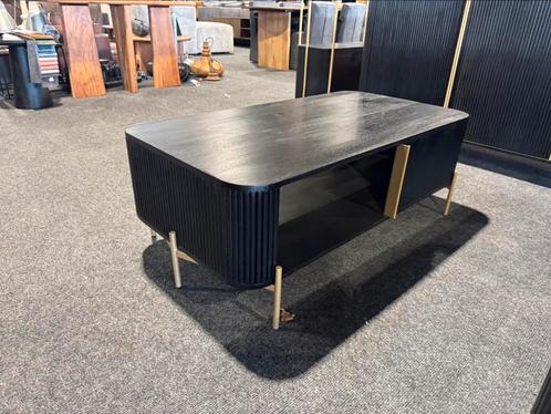 Salontafel harvard , zwart, goud, 40% korting!  Zondag open!, Huis en Inrichting, Tafels | Salontafels, Nieuw, Minder dan 50 cm