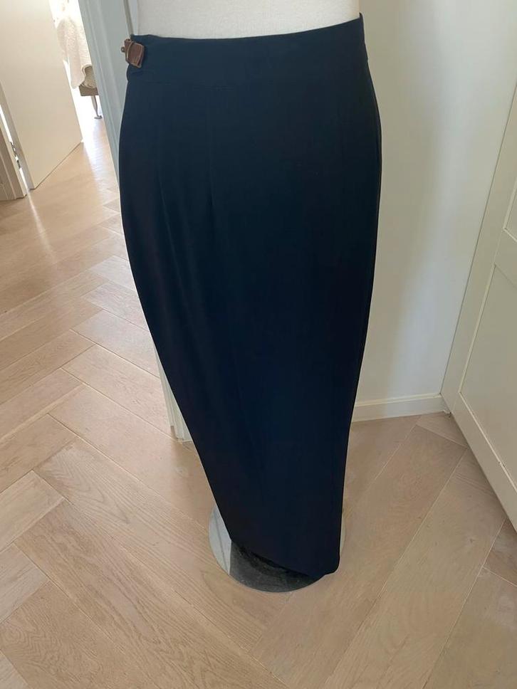 PAUW Amsterdam wollen rok donkerblauw maat M, Kleding | Dames, Broeken en Pantalons, Zo goed als nieuw, Maat 38/40 (M), Blauw