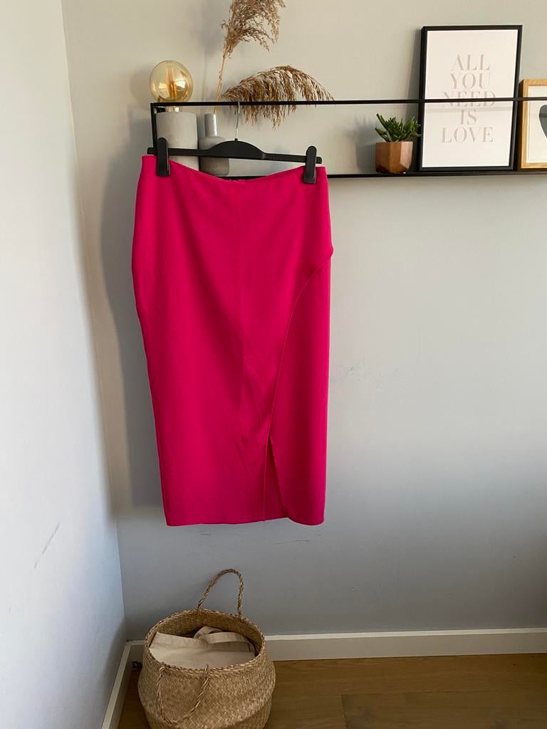 Midi rok/ lang rokje/ damesrok/ skirt van Zara, maat L/40, Maat 38/40 (M), Nieuw, Ophalen of Verzenden, Roze