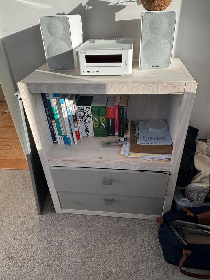 Lifetime kast whitewash greywash - 2 laden, Huis en Inrichting, Kasten | Overige, Gebruikt, Ophalen of Verzenden