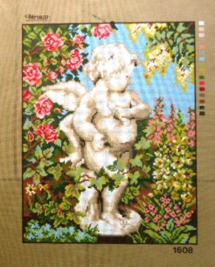 Cado opruiming voorbedrukt borduurstramien beeld , engel, Hobby en Vrije tijd, Borduren en Borduurmachines, Nieuw, Patroon, Ophalen of Verzenden