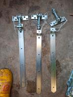 Verstelbare poortscharnieren (poorthengen), Doe-het-zelf en Verbouw, Hang- en Sluitwerk, Ophalen, Nieuw, IJzer, Scharnier