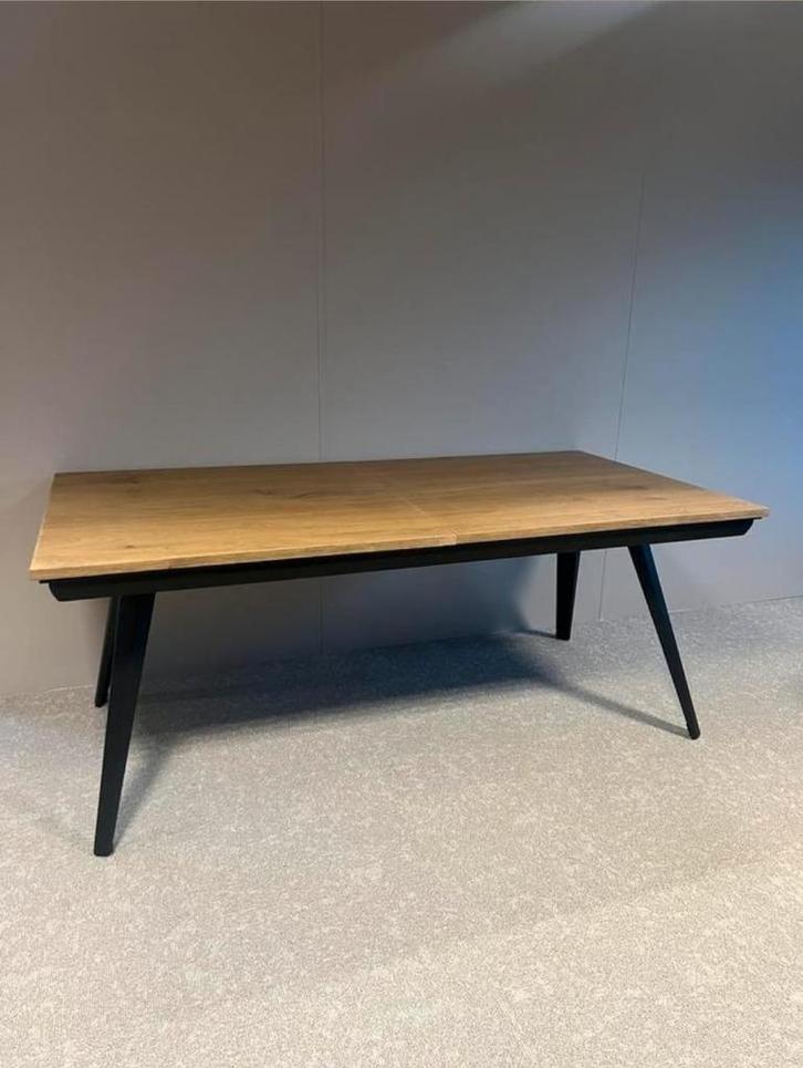 Henders en Hazel eettafel City uitschuifbaar 190+50cm €499,-, Huis en Inrichting, Lampen | Vloerlampen, 150 tot 200 cm, Hout, Metaal