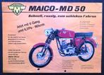 Folder MAICO MD50 - 1971 (Duits), Motoren, Verzenden, Overige merken