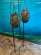 Decoratieve lantaarns op voet - set van 2, Gebruikt, Minder dan 30 cm, Minder dan 60 cm, Rond