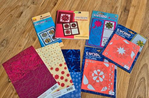 Lucido:  boekje, 3 templates, papier, Hobby en Vrije tijd, Kaarten | Zelf maken, Zo goed als nieuw, Overige typen, Overige thema's