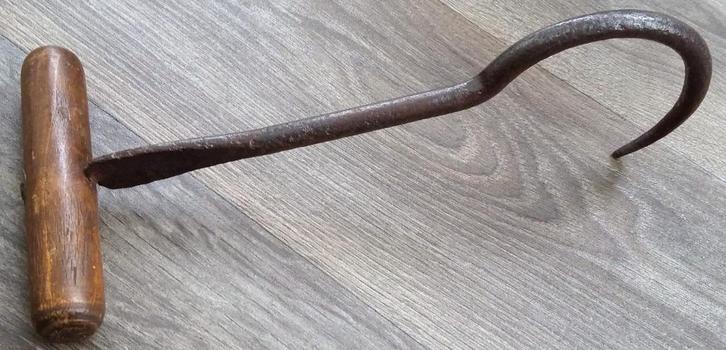 19de eeuw Grote Pakhaak Prikhaak Jute Zak Strobaal Boerderij, Antiek en Kunst, Antiek | Gereedschap en Instrumenten, Ophalen of Verzenden