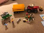 Playmobil 70131, 9832 en 70138 tractor, kar en dieren, Ophalen, Zo goed als nieuw, Complete set