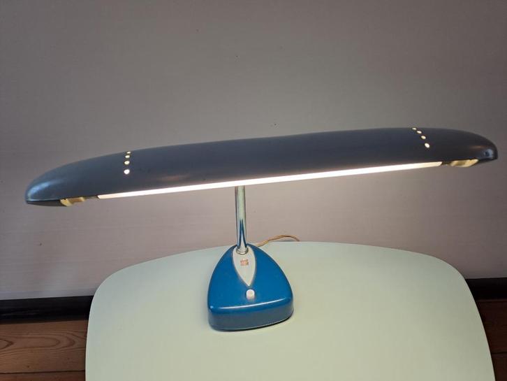 National fluorescent desklamp Matsushita Electric, Huis en Inrichting, Lampen | Tafellampen, Gebruikt, Minder dan 50 cm, Metaal