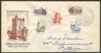 Nederland FDC E5 Met Adres, Kastelen 1951, Postzegels en Munten, Ophalen of Verzenden, Beschreven, Nederland
