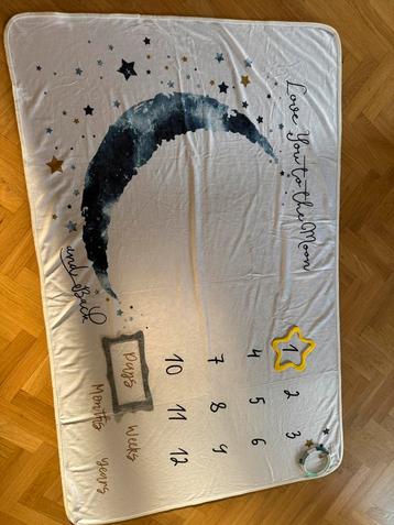 Mijlpaaldeken love you to the moon beschikbaar voor biedingen