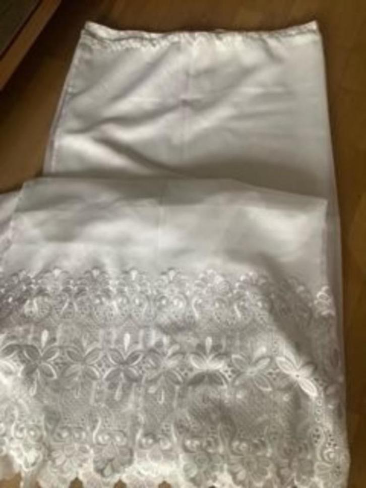 1 kant en klaar vitrage gordijn met Guipure-kant B x 510 wit, Huis en Inrichting, Stoffering | Gordijnen en Lamellen, Nieuw, 200 cm of meer