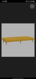 Gele slaapbank Vida XL, als nieuw, Huis en Inrichting, Slaapkamer | Slaapbanken, Ophalen, Zo goed als nieuw, Tweepersoons