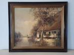 Schilderij boerderij, Antiek en Kunst, Kunst | Schilderijen | Klassiek, Ophalen