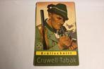 Crüwell tabak kartonnen reclame bord display stand jager, Ophalen of Verzenden, Gebruikt, Reclamebord