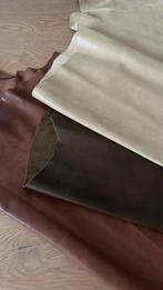 Grote lappen leer | 1mm dik, Hobby en Vrije tijd, Stoffen en Lappen, Bruin, Leer of Kunstleer, Nieuw, Ophalen of Verzenden