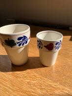 melkbekers boerenbont, Ophalen of Verzenden, Zo goed als nieuw, Aardewerk, Boerenbont