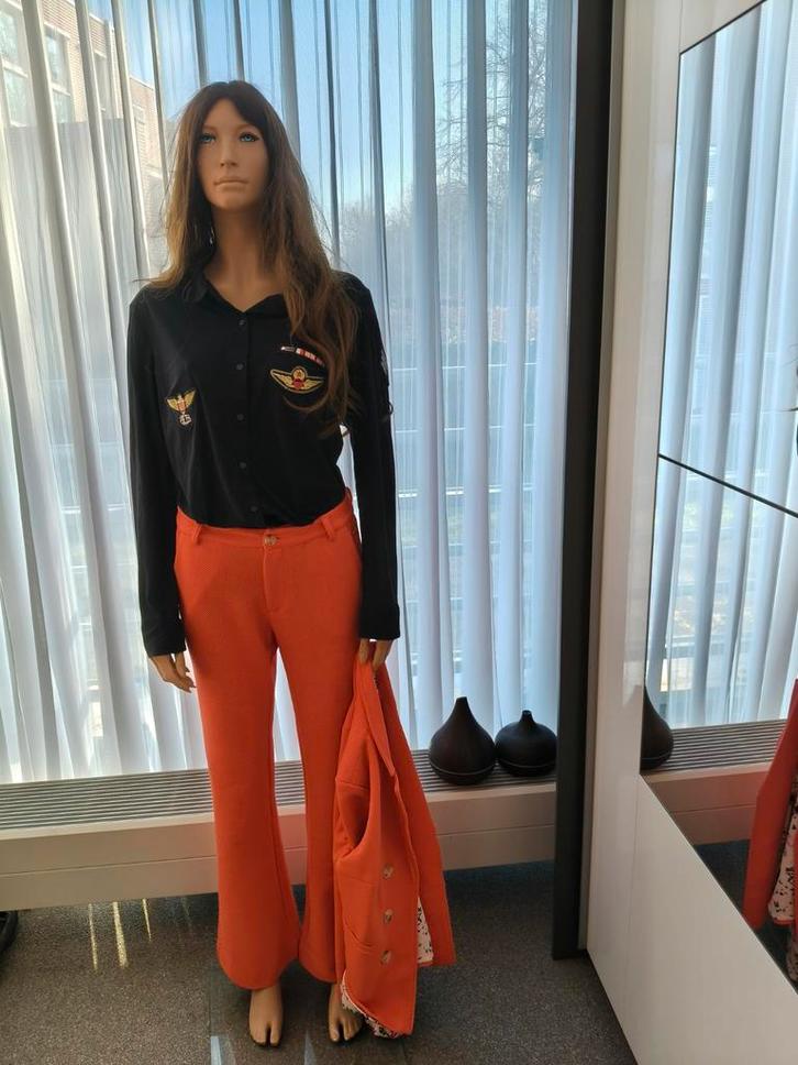 Pom Amsterdam broek Pantalon maat 38 pique stof, Kleding | Dames, Jasjes, Kostuums en Pakken, Zo goed als nieuw, Kostuum of Pak