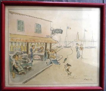 Everyday Life jaren 1930 - Oscar Fabrès [1894-1960] tekening beschikbaar voor biedingen