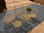 Vintage Poppenhuis Tuinmeubels Metaal - Jaren '70, Ophalen of Verzenden, Gebruikt