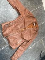 Bruine leren jas - Blue Wellford - Maat L, Ophalen of Verzenden, Gedragen, Maat 42/44 (L), Bruin