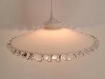 Vintage hanglamp glas wit Frankrijk, Ophalen, Vintage, antiek, Frans, Minder dan 50 cm, Glas