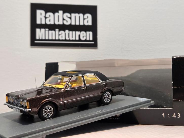 Ford Taunus GXL 4drs - Brown metallic - 1:43 Neo Scale Model, Hobby en Vrije tijd, Modelauto's | 1:43, Zo goed als nieuw, Auto