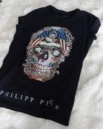 Origineel Philipp plein zwart tshirt  met doodskop, Zwart, Ophalen of Verzenden, Zo goed als nieuw, Korte mouw