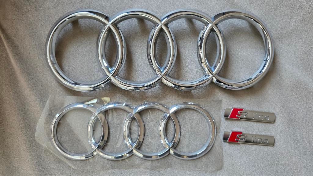 Audi Logo Chroom & Mat Zwart - Origineel & Imitatie, Ophalen