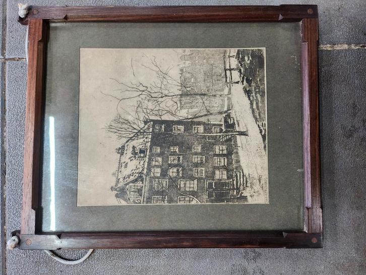 diverse etsen o.a. Amsterdam, Antiek en Kunst, Kunst | Etsen en Gravures, Ophalen of Verzenden