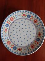 4 Kakelbont Gebaksbordjes, Huis en Inrichting, Keuken | Servies, Ophalen, Gebruikt, Bord(en), Aardewerk