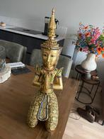 Mooie houten boedba, Huis en Inrichting, Woonaccessoires | Boeddhabeelden, Ophalen of Verzenden, Zo goed als nieuw