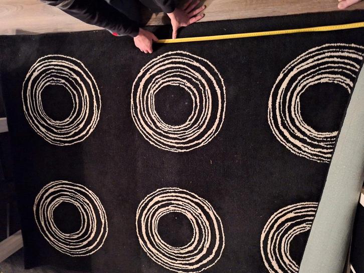Tapeit, Huis en Inrichting, Stoffering | Tapijten en Kleden, Zo goed als nieuw, 50 tot 100 cm, Rechthoekig, Zwart, Ophalen