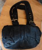 Zwarte ribcord tas - Nieuw! Schoudertas., Ophalen of Verzenden, Nieuw, Zwart, Handtas