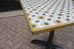 6x hippe vierkante tuintafel gekleurd mozaiek terrastafel, Ophalen, Gebruikt