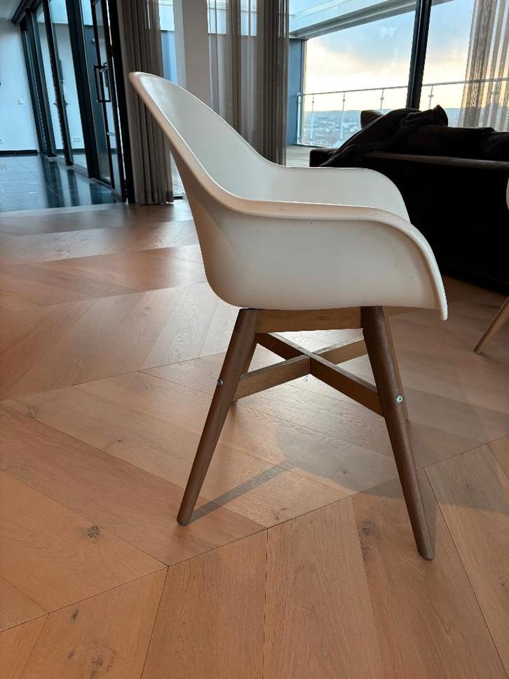 4x Fanbyn stoel Ikea wit, Huis en Inrichting, Stoelen, Zo goed als nieuw, Vier, Hout, Kunststof, Wit, Ophalen
