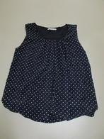 donker blauwe top met witte stippen, maat M, My Style, Blauw, Ophalen of Verzenden, My Style, Zonder mouw
