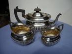 Schitterend antiek 1e gehalte ( 925 ) zilveren theeservies, Ophalen of Verzenden, Zilver
